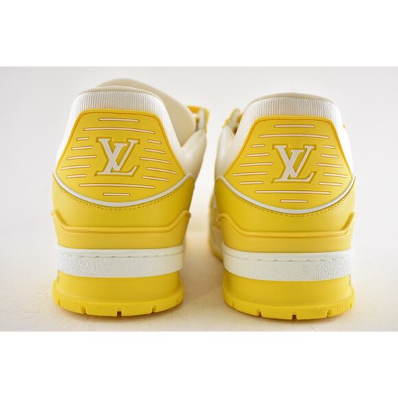 Louis Vuitton Yellow White Empreinte Leather Low Trainer Sneaker UK 9 US 10 11 - Picture 12 of 13